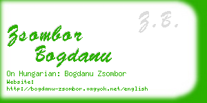 zsombor bogdanu business card